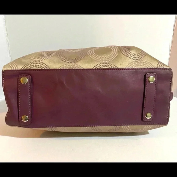 Coach CC signature print nylon leather satchel handbag - Picture 8 of 11